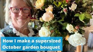 How I make a supersized OCTOBER garden bouquet #30stemchallenge