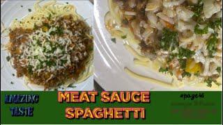 HOW TO COOK MEAT SAUCE SPAGHETTI AT HOME@mommymoonishi5540 LSCCHANNEL