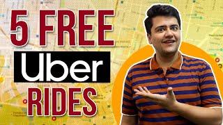 Trick to Get 5 FREE Uber Rides  Uber First Ride Free Promo Code  Uber Code 2023