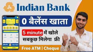 Indian Bank Zero Balance Account Opening Online  Indian Bank Online Account Opening