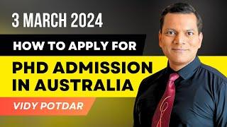 How to Apply for PHD Admission in Australia  PHD in Australia