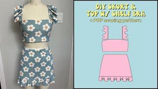 How to Sew a Swim Skort & Top with Shelf Bra  Abby Top & Camille Skort  Edgewater Avenue