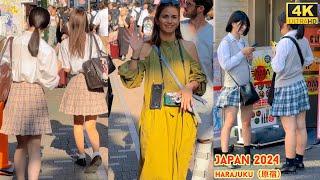 4k hdr japan travel 2024  Walk in Harajuku（原宿）Tokyo japan   Relaxing Natural City ambience
