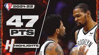 Kevin Durant & Kyrie Irving DESTROY the 76ers with 47 Points Combined 