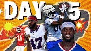 Day 5 recap of BILLS camp The TYRELL SHAVERS show where is MVS and Christian Benford is a STUD