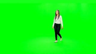 Girl in formals walking sideways against green screen  Indian Stock Footage  Knot9