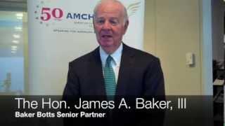 The Honorable James A. Baker III speaks at AmCham EU