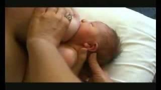 Breastfeeding - Baby 28 Hours Old Assisted Latching