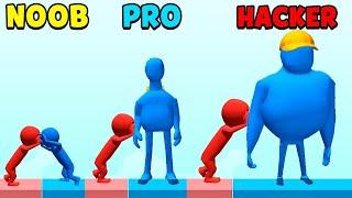 NOOB vs PRO vs HACKER in Pusher 3D