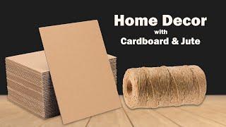 Best home decor ideas with cardboard and jute rope  Cardboardjute craft ideas