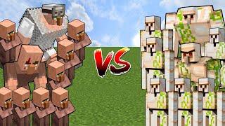 VILLAGERS vs GOLEMS  Minecraft Mob Battle