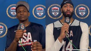 ANTHONY EDWARDS “I HAVEN’T WON ANYTHING” ANTHONY DAVIS GIVES ADVICE TO YOUNG BALLERS TEAM USA 2024