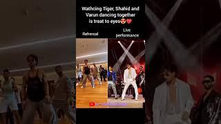 Tiger Shroff Varun Dhawan and Shahid Kapoor dancing together