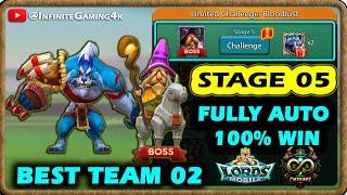 Lords Mobile Limited Challenge Bloodlust stage 5 Fully Auto  Grim Wolf stage 5 Fully Auto New Team