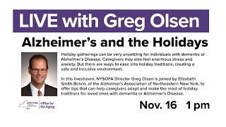 LIVE with Greg Alzheimers and the Holidays