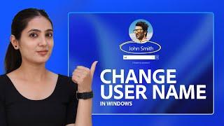 How to Change Username in Windows 10  Change PC Name