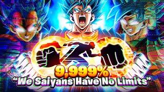 WE SAIYANS HAVE NO LIMITS 9999% LR BLUE GOKU & VEGETA SHOWCASE DBZ Dokkan Battle