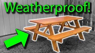 How to Weatherproof Seal and Finish a Wooden Picnic Table
