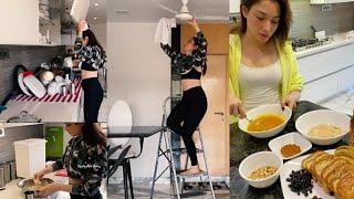 Tamanna Cleaning Her House and Cooking Video Hyderabad Today Official AOne Entertainer