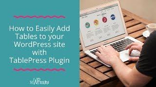 Add a table to your WordPress site with TablePress plugin