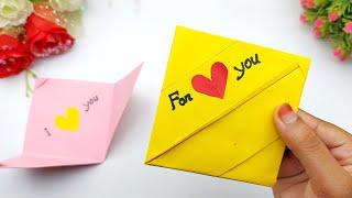 Paper Love Letter - How to Make a Message Card  Easy Paper Crafts Step by Step