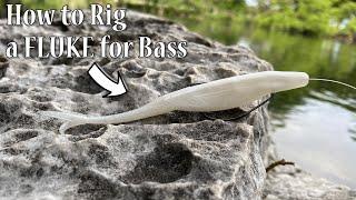 How to RIG a FLUKE for Bass FLUKE UnderWater FLUKE Tips ZOOM Fluke. Clear Water Bass Fishing Bait