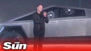 Elon Musks epic Cybertruck bulletproof window smash fail