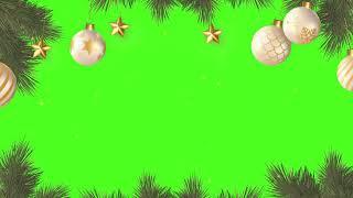 Green screen Christmas background free  Christmas frame background green screen animation  Full HD