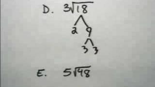 Simplifying Square Roots