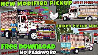 New Modified Pickup Mod For Bussid Download Nepali Chiken Pickup Mod Livery Bolero pickup mod bussid