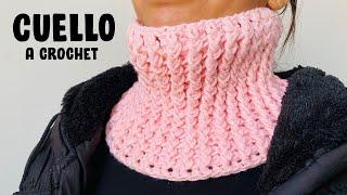 CUELLO A CROCHET SIN COSTURAS muy rápido de tejer crochet collar  gola de crochê