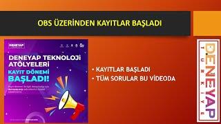 Deneyap Teknoloji Atölyeleri OBS Öğrenci Kesin Kayıt Nakil İşlemleri Başladı Tüm Sorular Bu Videoda