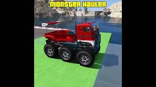 Monster Trucks vs Glass Bridge - GTA 5 #shorts