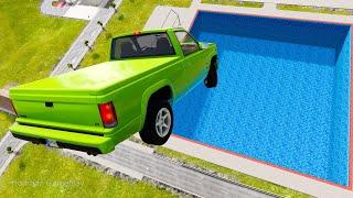 High Speed Cars Jumping In Pools - BeamNG.Drive #05
