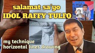 Idol RAFFY TULFO  how to draw a technique HORIZONTAL LINE portrait drawing  jeckboy 143