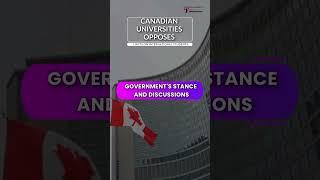 Canadian Universities Oppose Proposed Cap on International Students #ytshorts #StudentVisa2024
