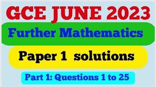 Further Maths P1 GCE 2023 solutions. #gceal #maths #fypシ #foryou