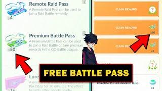 How To Get Free Battle Pass in Pokemon Go  Pokemon Go New Trick to get Free Premium Battle Pass