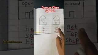 Open vs Closed Syllable #splendidmoms #opensyllable #englishreading