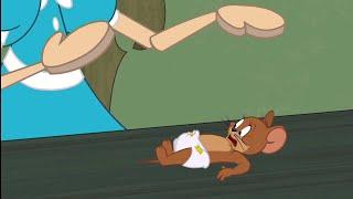Tom and Jerry Jerry gets diapered by a doll
