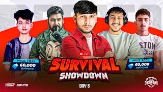 SURVIVAL SHOWDOWN  DAY 5  WITH UNKNOWN WARRIORS  #nonstopgaming -free fire live