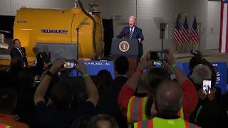 Biden in Milwaukee10-year deadline to replace lead pipes