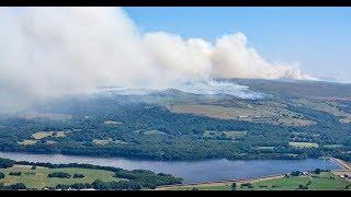 Fire crews declare ‘major incident’ as two wildfires merge into one huge fire