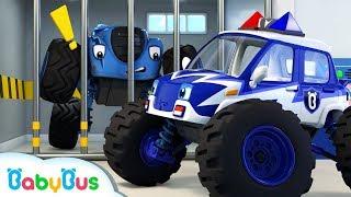 Monster Police Car Song  Police Cartoon  Nursery Rhymes  Kids Songs  Color Song  BabyBus