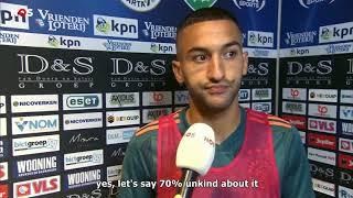 Hakim Ziyech not impressed with the Dutch journalist