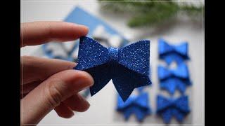 Shiny bows made of foamiran   DIY #34