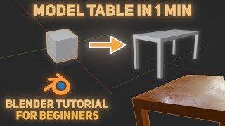Blender Tutorial How to Make Table in 1 Minute Beginners