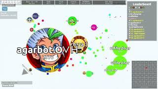 AGAR.IO - SERVER GAMEPLAY WITH 132 MASS BOTS  AGARBOT.OVH 2021