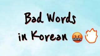 BAD WORDS IN KOREAN • Common Bad Words in Korean Vocabulary