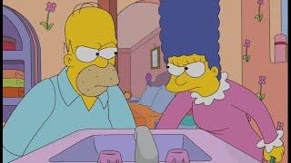 The Simpsons - Homer and Marge were angry at each other